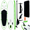 vidaXL Nafukovací Stand up paddleboard, zeleno biely - Zelená - 133637-79737