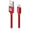 Swissten 71523206 Textile USB / Lightning, 1,2m, červený