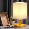Lampa stołowa retro, LED lampa nočná do sypkej tkaniny Abażur z tkaniny USB