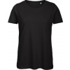B&C INSPIRE T / Dámske tričko Medium Fit z bio bavlny - black XS