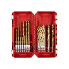 Sada vrtákov do kovu so stopkou RED HEX SHOCKWAVE HSS-G TiN 19 ks Milwaukee /4932499763/