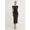 Šaty Dkny čierna farba, midi, priliehavá, DD5M1H45 38