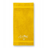 Uterák/osuška s výšivkou vzor Tatry a orol - možnosť doplniť vlastný nápis Farba: 04-žltá, Dodatočný nápis: vlastný nápis - doplniť do poznámky, Rozmer: Osuška 140x70cm