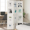 zahrada-XL Paraván 3 panely biely masívne drevo paulovnie 358686