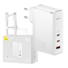 Baseus GaN5 Pro 2xUSB-C + USB sieťová nabíjačka, 140W (biela)
