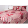 Prošívaný přehoz Deluxe Patchwork červený Povlak 50x70