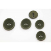 Dierkový gombík - ovál - khaki - priemer 2,2 cm