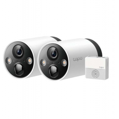TP-LINK "Smart Wire-Free Security Camera, 2 Camera SystemSPEC: 2 × Tapo C420, 1 × Tapo H200, 2K+(2560x1440), 2.4 GHz, 5 (Tapo C420S2)
