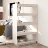 zahrada-XL Knižnica/deliaca stena biela 80x35x135 cm masívna borovica 810890