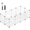 Songmics Výbeh pre hlodavce kovový voľný výbeh výbeh pre zvieratá 143 x 73 x 46 cm