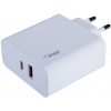 TRX Akyga AK-CH-15 USB nabíjačka 220V/ 5-20V/ 65W/ USB-C + USB-A/ PD 3.0/ QC 3.0/ AFC/ FCP/ Apple 2.4A/ PPS/ biela