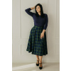 Zavinovacia sukňa tartan Alica zelená - M/L