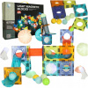 MAGNETICKÉ STAVEBNÉ KOCKY VZDELÁVACIE PUZZLE SVIETIACA DRÁHA 75KS