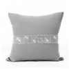 Obliečka na vankúš so zirkónmi 40x40 cm svetlošedá Šedá