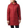 Columbia LAKE 22 DOWN LONG HOODED JACKET červená,biela Dámska páperová bunda XS