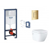 Grohe Rapid SL Set predstenovej inštalácie, klozetu, dosky SoftClose, tlačidla Skate Cosmopolitan a súpravy na vhadzovanie tabliet, Cool Sunrise SANI11BB4160-GR