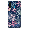 Lesklé pouzdro iSaprio pro Huawei P30 Lite - Leaves on Blue (Lesklé pouzdro, kryt, obal iSaprio Exclusive na mobil Huawei P30 Lite s motivem Leaves on Blue - elegantní skleněný vzhled, skvělá ochrana