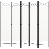 zahrada-XL Paraván s 5 panelmi, biely 200x180 cm 320707