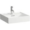 Laufen Kartell umývadlo 50x46 cm obdĺžnik klasické umývadlo-umývadlo na nábytok biela lesklá H8103320001041
