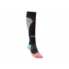 Dámské lyžařské podkolenky Bridgedale Ski Midweight Wmns Over Calf Merino Performance black/coral - L (7-8,5) / EU 41-43 / 25-27 cm