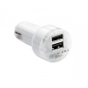 Dvojitá USB nabíjačka do autozapaľovača 12V/24V, biela