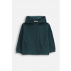 Detská bavlnená mikina Coccodrillo zelená farba, s kapucňou, s nášivkou, FROSTING PUDDLE GIRL KIDS ZC5132401FGK 116