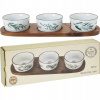 Excellent Sada misiek na pochutiny servírovacia s táckou 4 ks KO-210000920