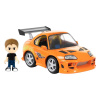 Takara Tomy Vozidlo Fast & Furious Q-Village s minifigúrkami Toyota Supra JZA80 9 cm