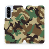Flipové pouzdro Mobiwear - Samsung Galaxy A56 5G - V111P Maskáče (Knížkové flip pouzdro, obal, kryt na mobil Samsung Galaxy A56 5G - V111P Maskáče, materiál Umělá kůže + TPU - ochrana 360°, stojánek,