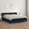 zahrada-XL Boxspring posteľ s matracom čierna 180x200 cm umelá koža 3127265