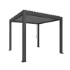 Biohort pergola 3x3 - 312 x 312 cm, tmavosivá metalická/strieborná metalická (lamely) B449220