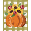 Maľovanie podľa čísel Oranžová tekvica a slnečnica Gingham (Haley Bush), 40x50 cm, vypnuté plátno na rám (5018701)
