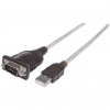 Manhattan 205153 sériový kábel Čierna, Priehľadná 0,45 m USB A Serial/COM/RS232/DB9 (205153)