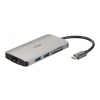 D-Link DUB-M810 dokovacia stanica a replikátor portov Kábel Thunderbolt 3 Strieborná (DUB-M810)