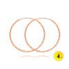 MINET JMAN0392RE04 - MINET Rose gold broušené stříbrné náušnice KRUHY 4 cm