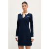 Šaty adidas Originals POLO DRESS tmavomodrá farba, mini, priliehavé, JC7690 XS