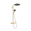 Hansgrohe Raindance Alive S Puro - Sprchový set s termostatom, 21x34 cm, 3 prúdy, EcoSmart, kefovaný bronz 24593140