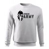 DRAGOWA pánska mikina spartan army, biela 300g/m2 - XXL