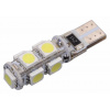 Žárovka 9 SMD LED 12V T10 s rezistorem CAN-BUS ready bílá