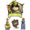 CUKROVÁ TLAČ jedlý obrázok na tortu Cukrová hmota SHREK FIONA OSLÍK SADA #9
