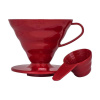 Hario V60-02 Umelohmotný Dripper červený