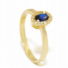 Krúžok gold 585 zafír , cubic Zirconia (Krúžok gold 585 zafír , cubic Zirconia)