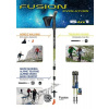 T / NW Fusion teleskopické nordic walking palice Gabel černá / zelená