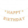 PartyDeco Banner Happy birthday daisies 200x14,5 cm
