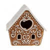 Clayre & Eef Porcelánový svietnik perníková chalúpka Gingerbread House - 8*6*8 cm - Clayre & Eef
