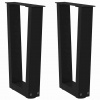 zahrada-XL Nohy konferenčného stolíka v tvare V, 2 ks, čierne, 28 x (42-43,3) cm, oceľové 4012620