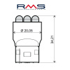 RMS Žiarovka RMS 246510530 12V 6 Led, T20 modrá (2ks)