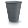 Sud na dažďovú vodu 210L SMOOTH IDSM210-429U svetlo sivý plastový