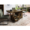 Bighome - IRON Jedálenský stôl mango 160x80x76 hnedý lakovaný
