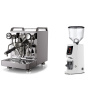 Rocket Espresso Mozzafiato FAST R + Eureka Atom W 75, white